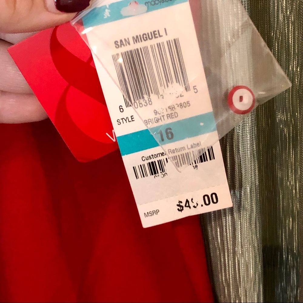 *Bundle 4/$20* Style & Co. Red Buttoned-down Short Sleeved Top Plus Size 16 - Picture 5 of 6